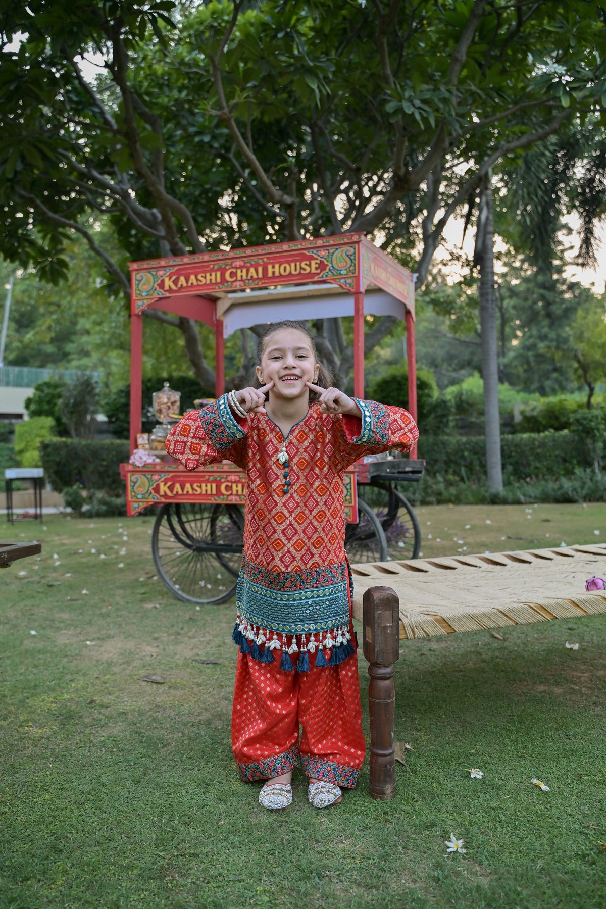 Lal Gulab Kurta Set for Girl