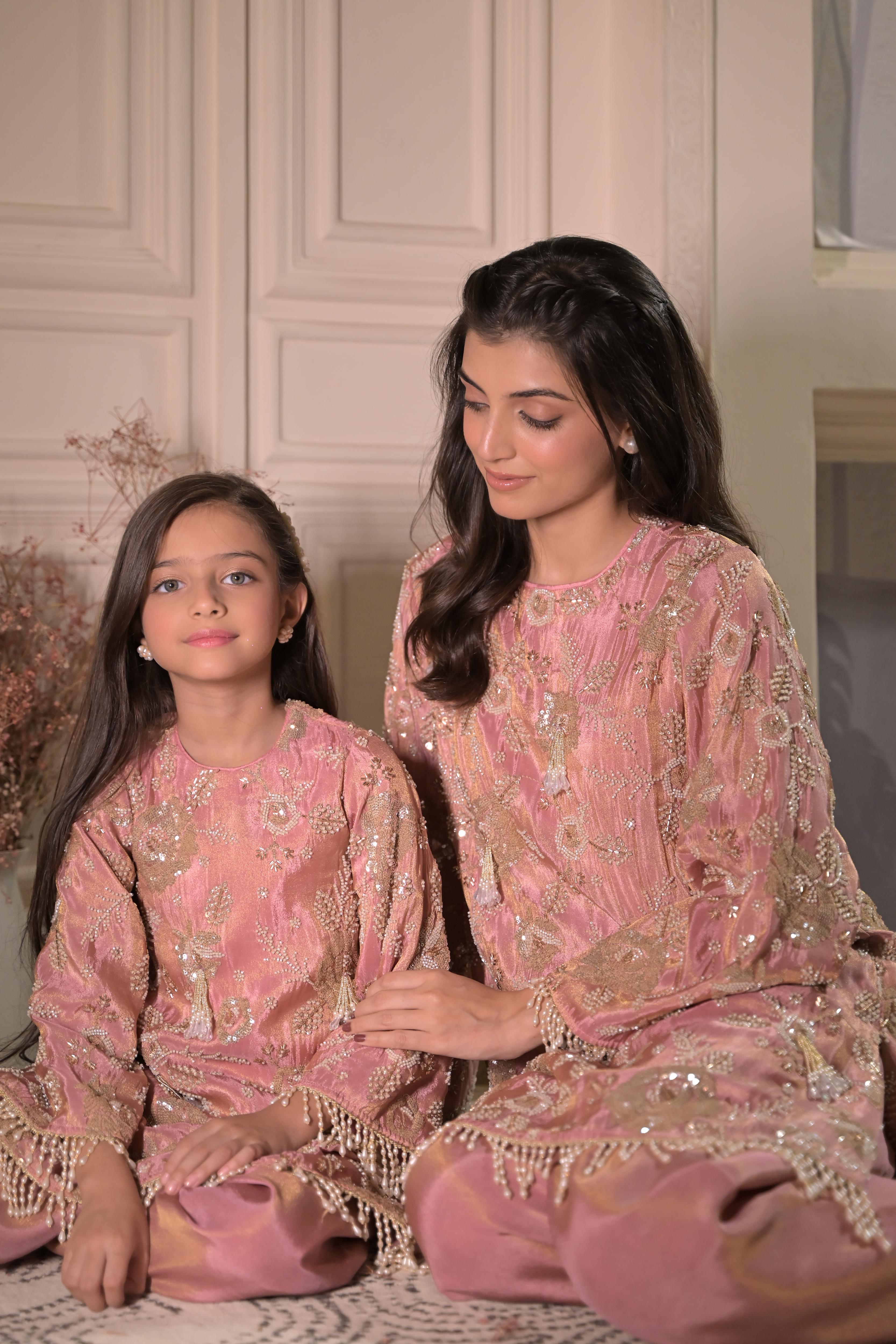 Sweet Old Rose Kurta Set for Women