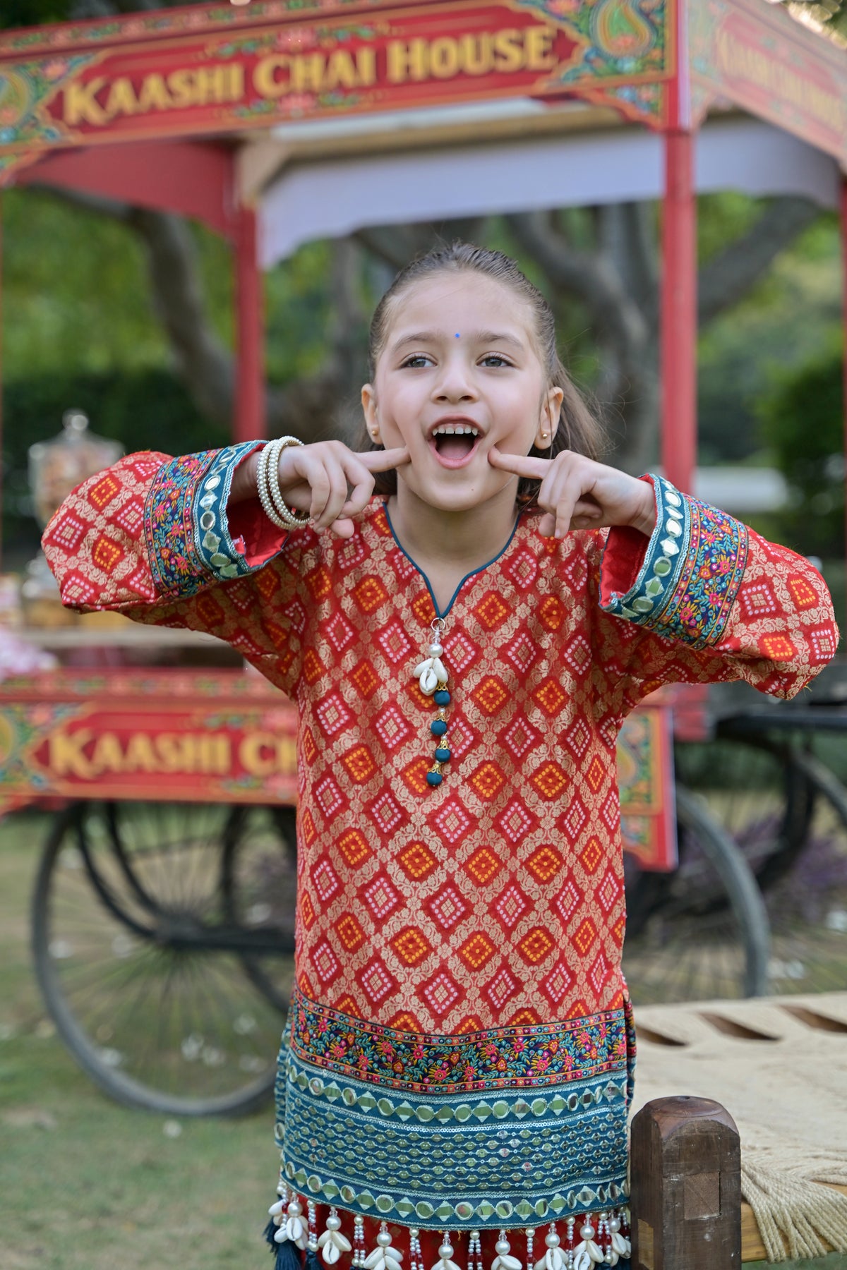 Lal Gulab Kurta Set for Girl
