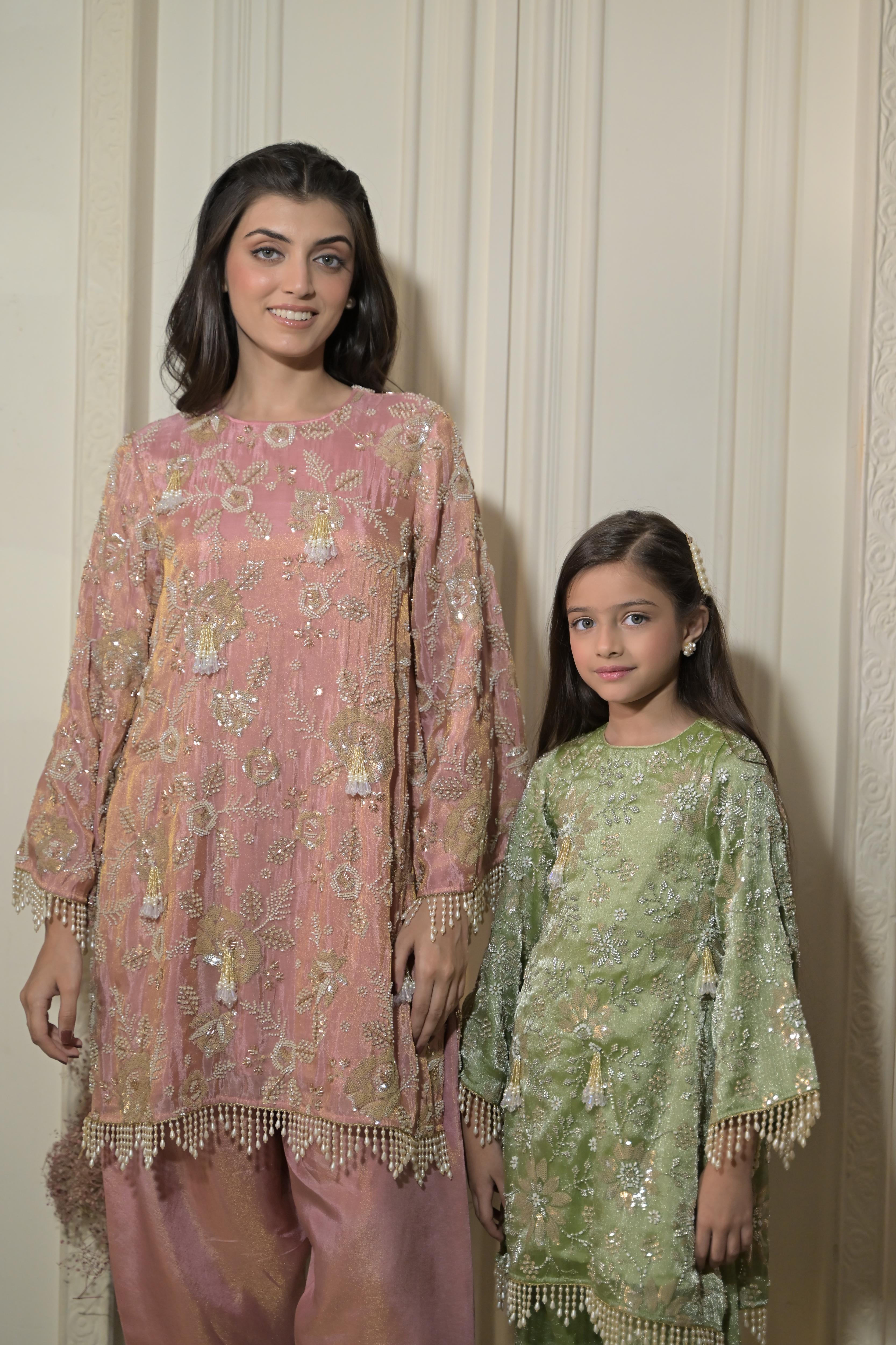 Sweet Old Rose Kurta Set for Women