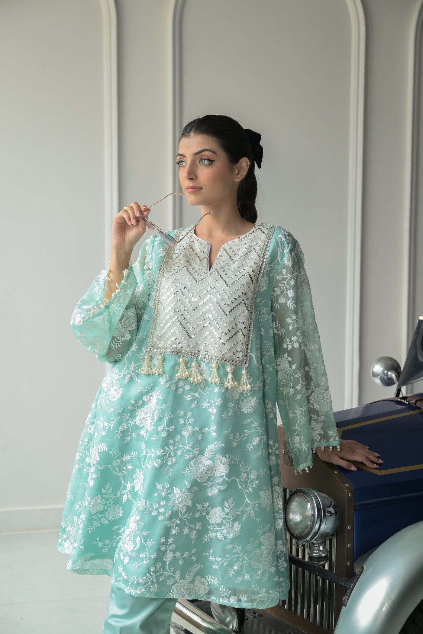 Sea Green Organza-Women