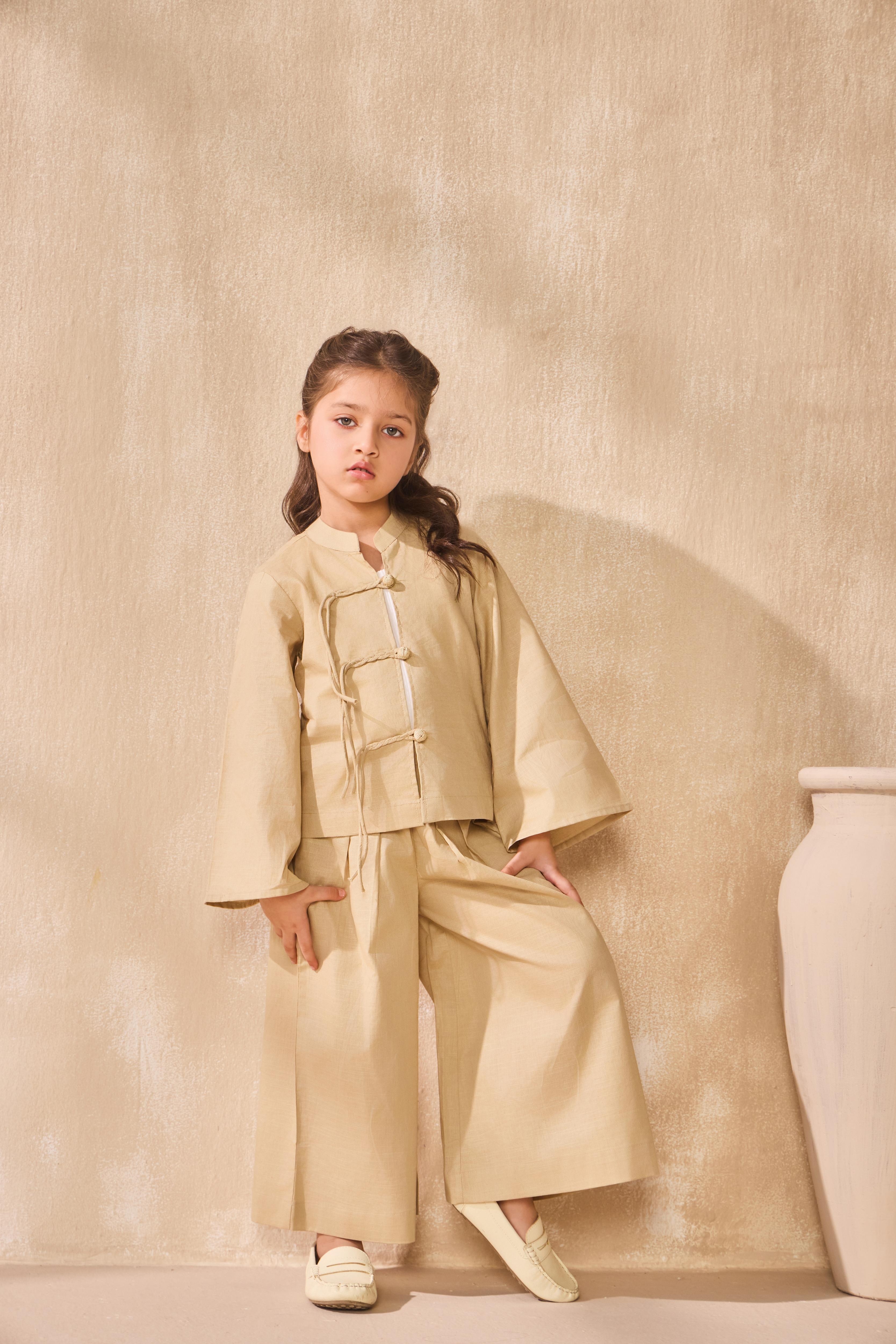 Tuscan Beige Co-ord Set For Girl