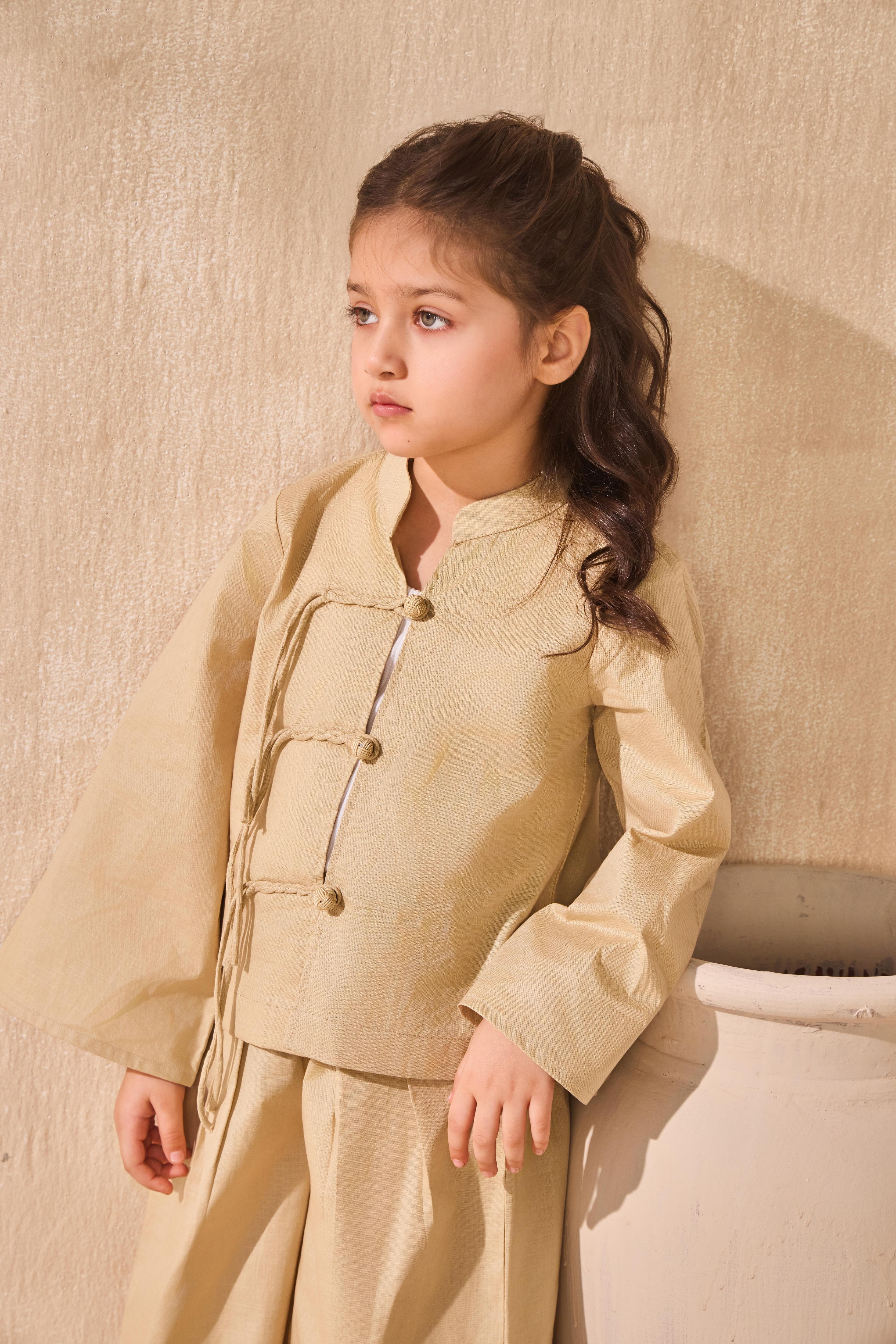 Tuscan Beige Co-ord Set For Girl