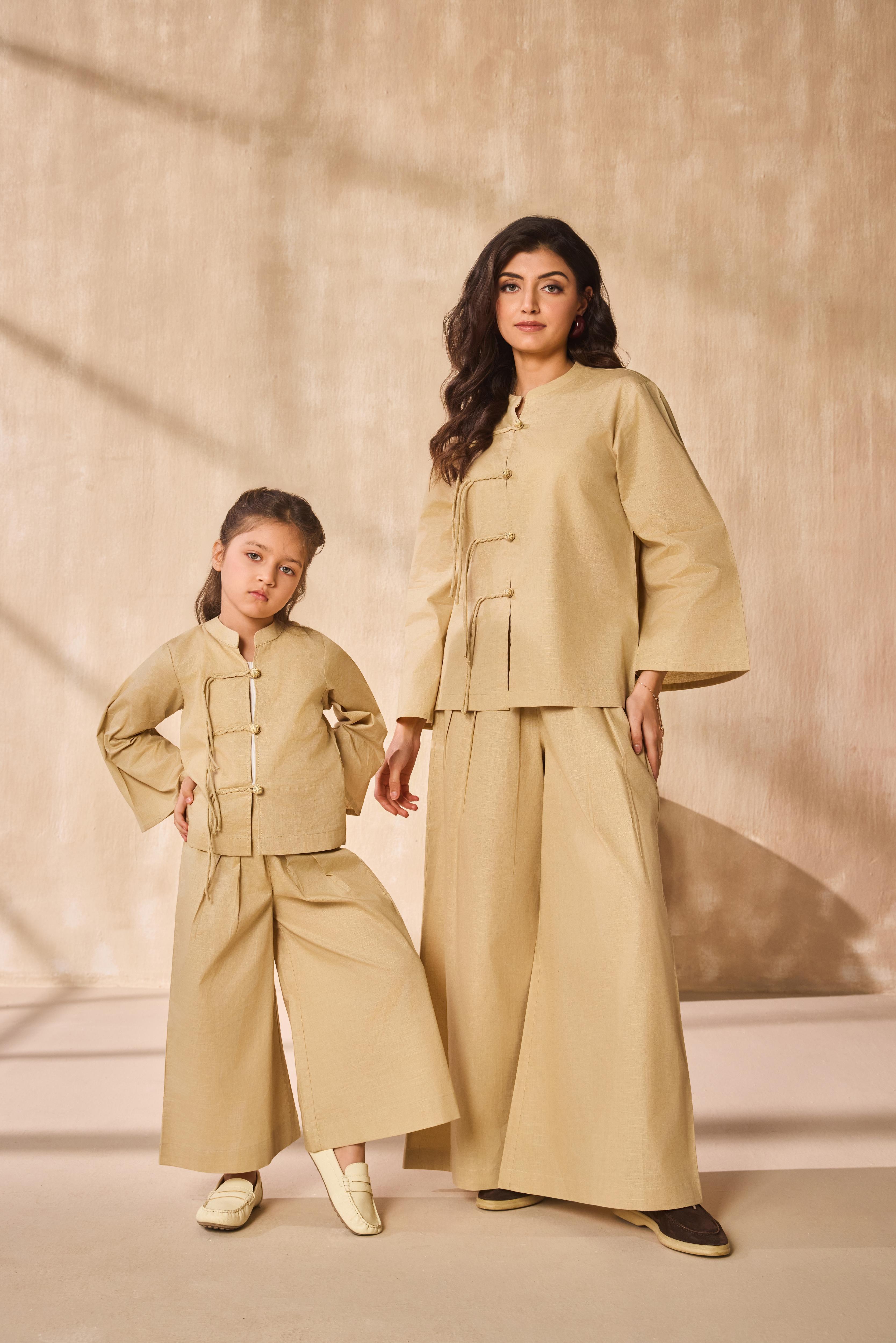 Tuscan Beige Co-ord Set For Girl