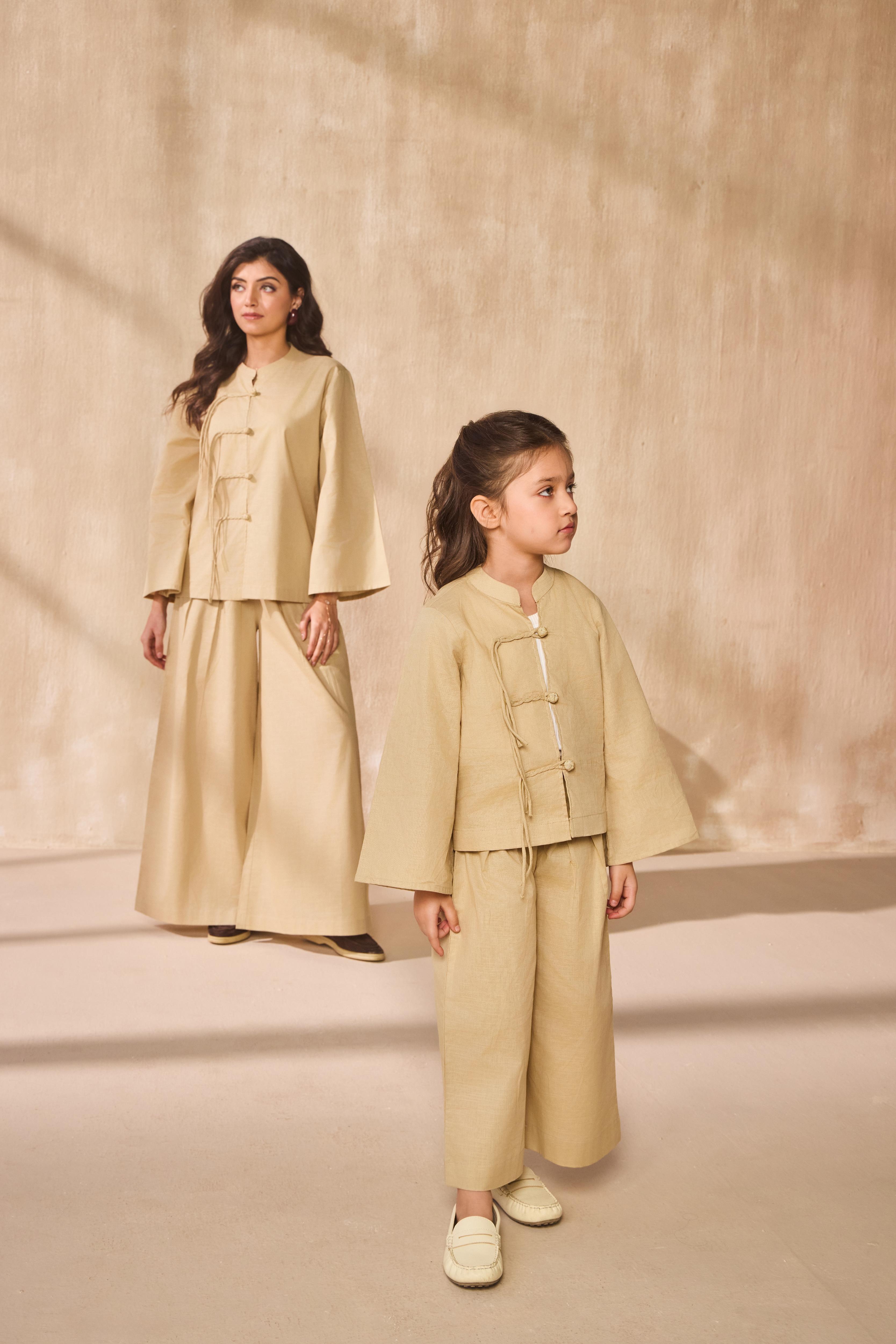Tuscan Beige Co-ord Set For Girl