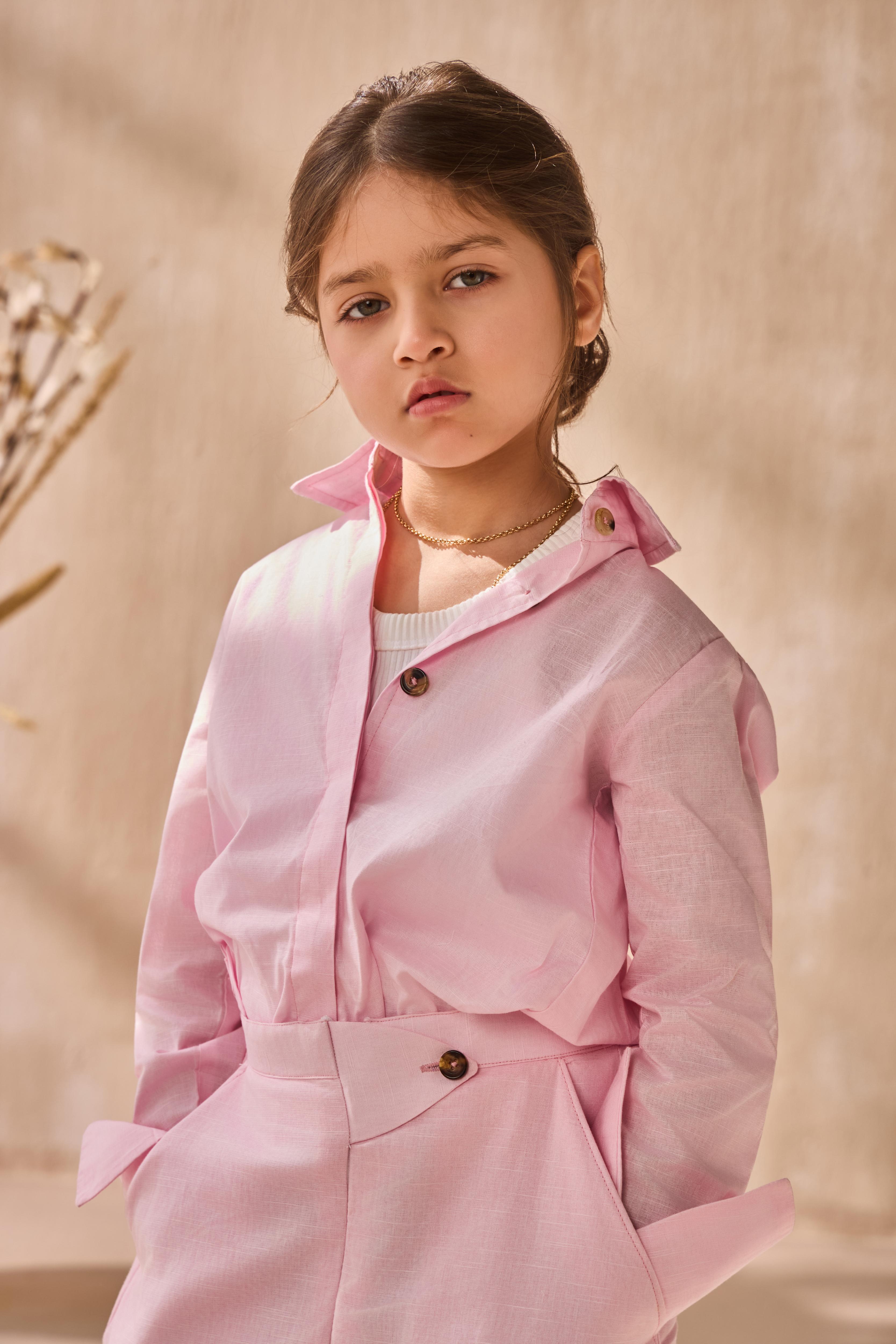 Blush Petal Co-ord Set For Girl